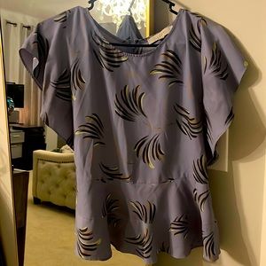 Bluish gray peplum top